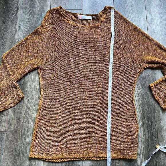 Free People Beach Naomi Tunic Sweater Swim Cover Up Mustard Yellow Gold Medium - Picture 8 of 11